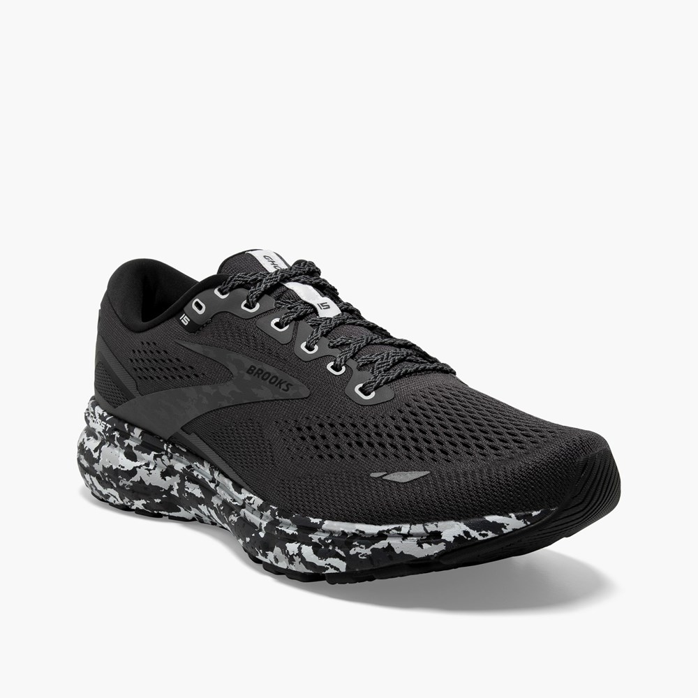 Chaussures Running Route Brooks Ghost 15 Noir Noir Homme | LTB-9082322